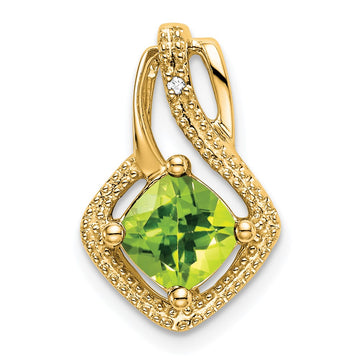 Cushion Gemstone & Diamond Pendants