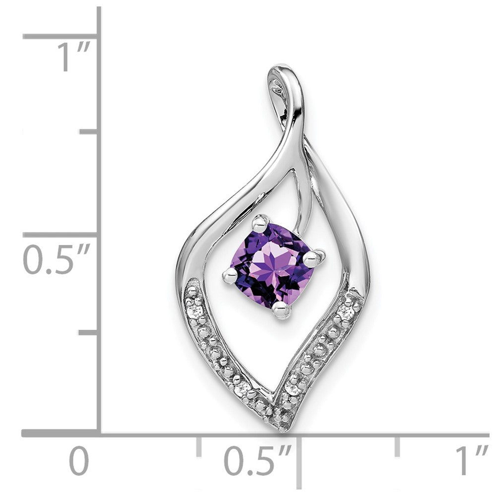 Cushion Gemstone & Diamond Pendants