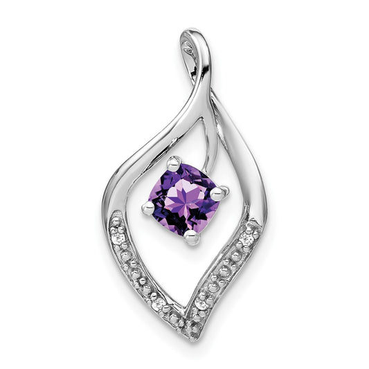 Cushion Gemstone & Diamond Pendants