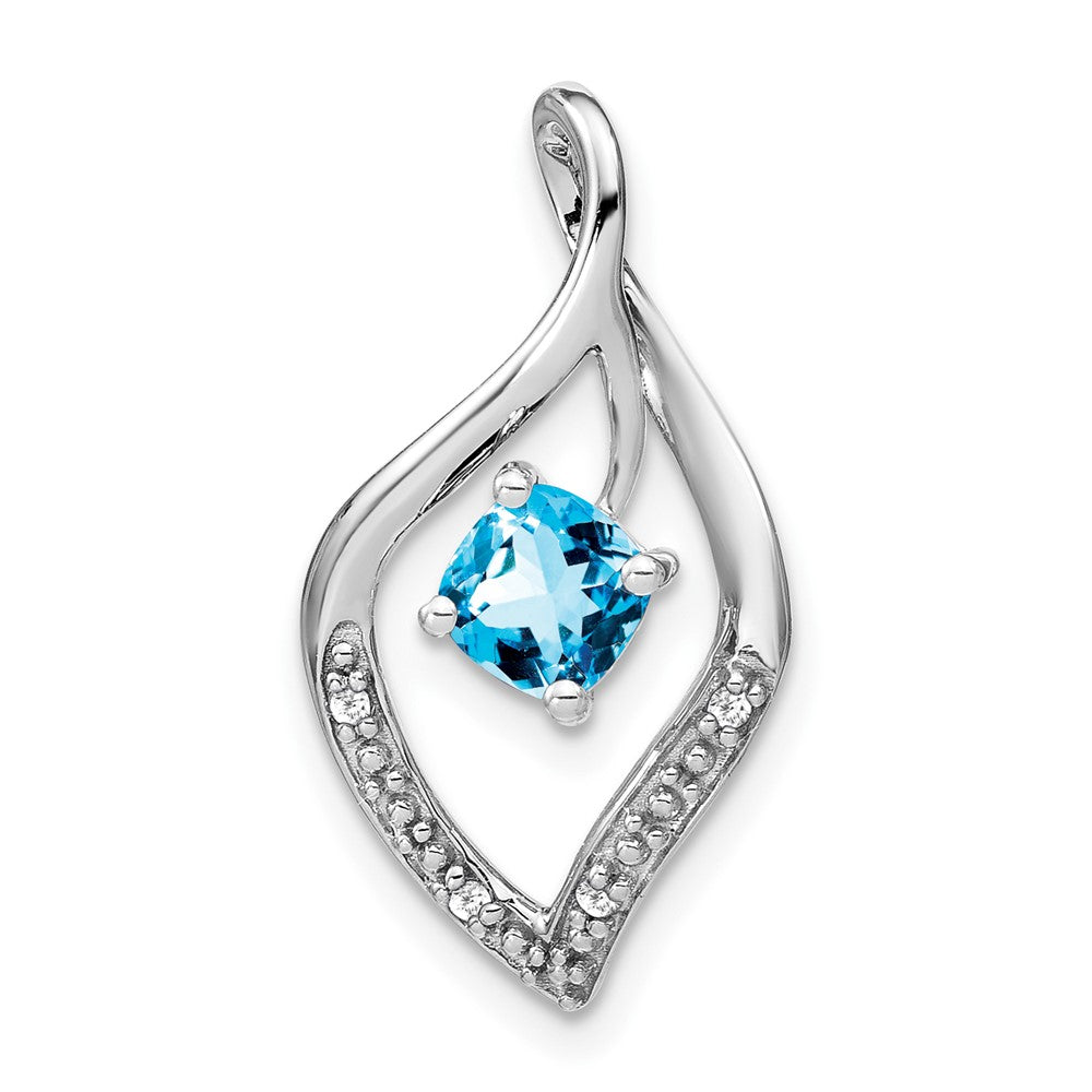Cushion Gemstone & Diamond Pendants