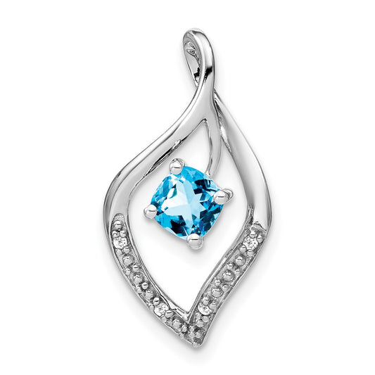 Cushion Gemstone & Diamond Pendants