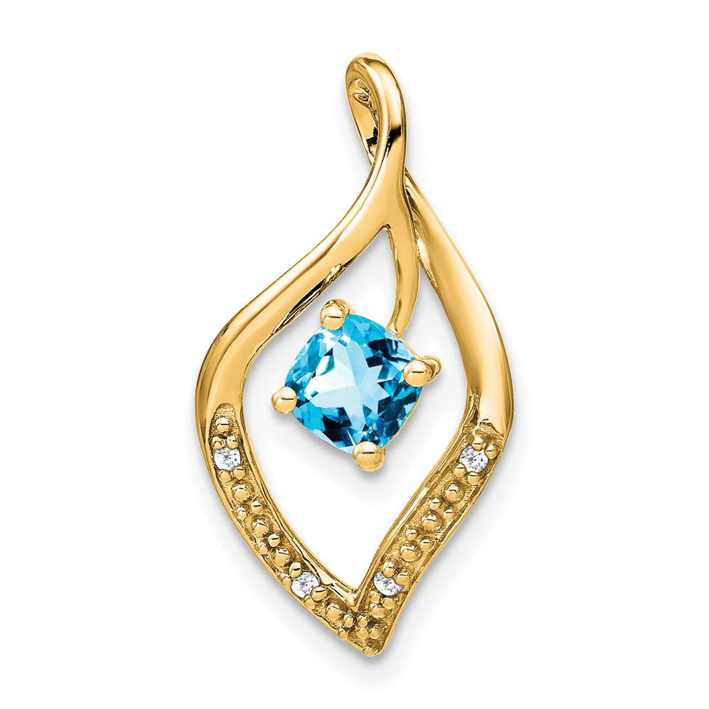 Cushion Gemstone & Diamond Pendants