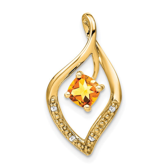 Cushion Gemstone & Diamond Pendants