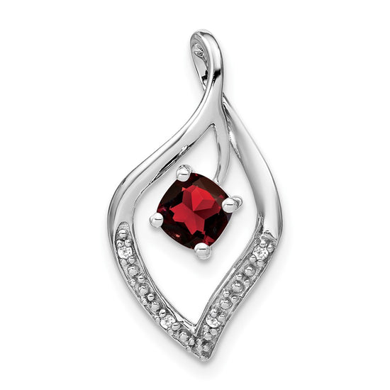 Cushion Gemstone & Diamond Pendants