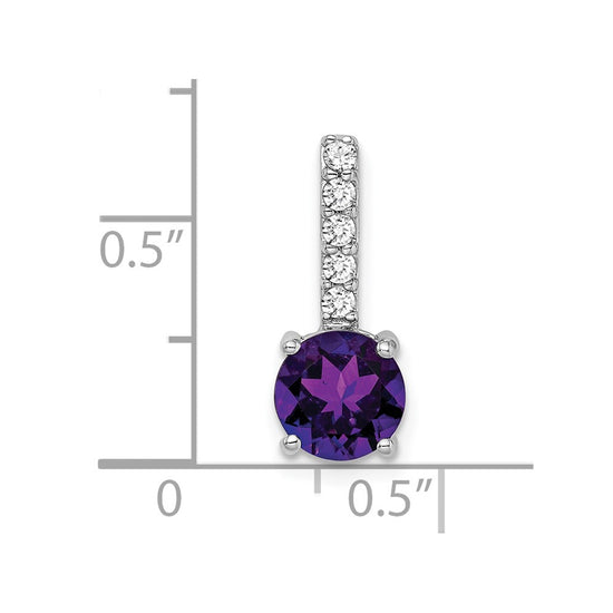 Round Gemstone & Diamond Pendants