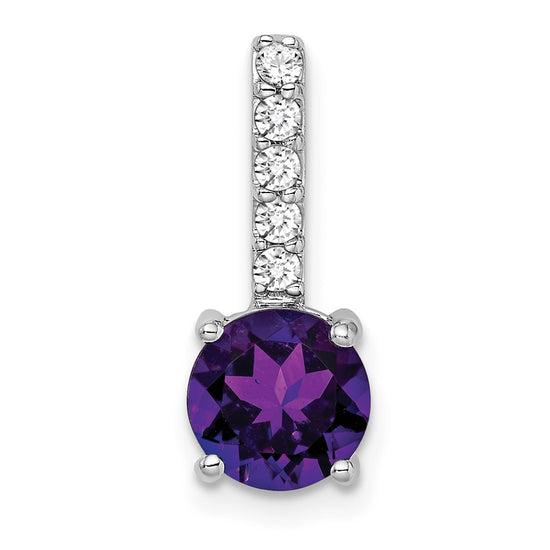Round Gemstone & Diamond Pendants