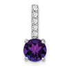 Round Gemstone & Diamond Pendants