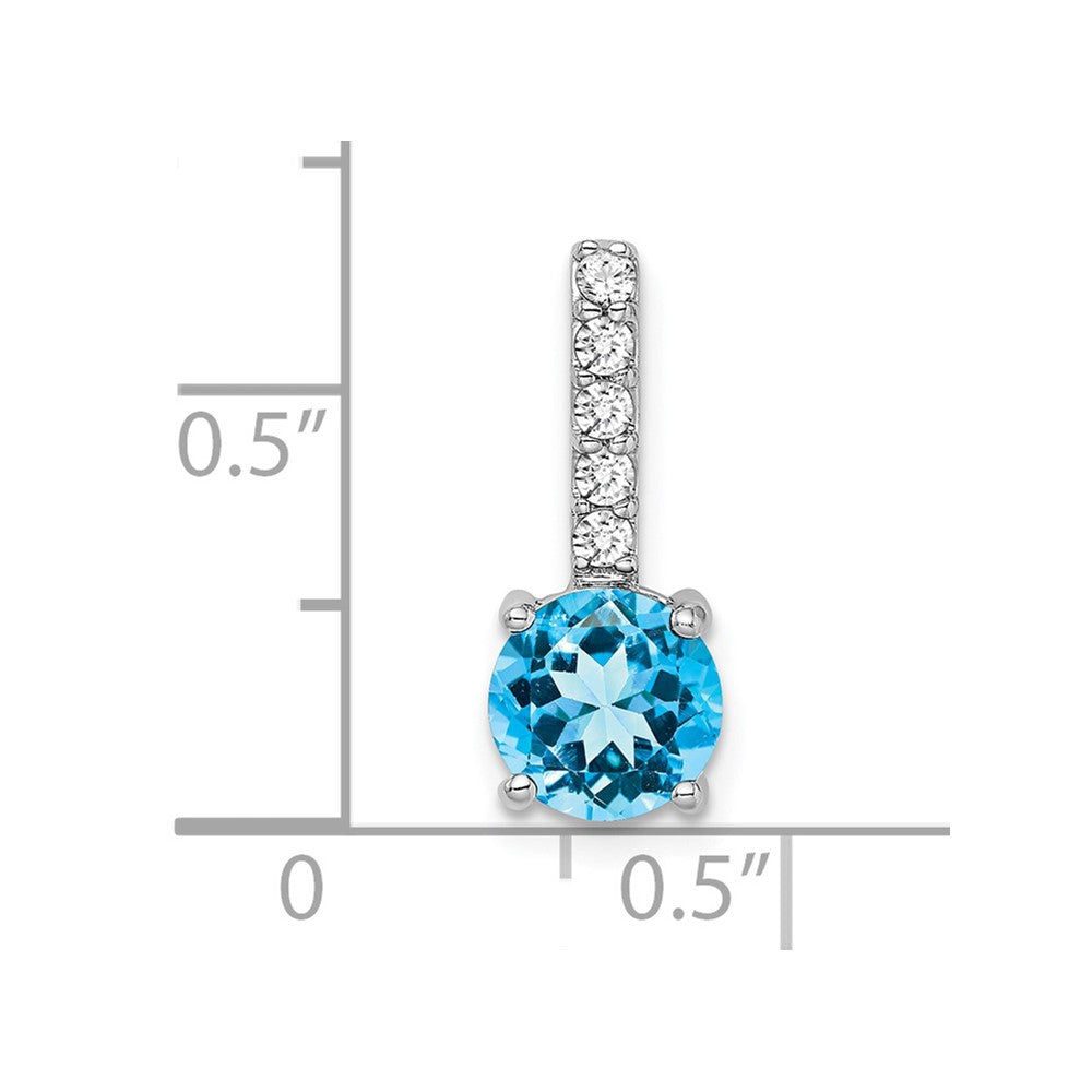 Round Gemstone & Diamond Pendants