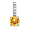 Round Gemstone & Diamond Pendants