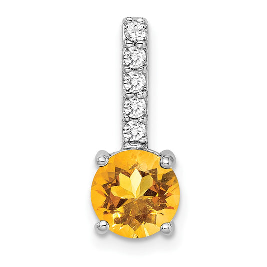 Round Gemstone & Diamond Pendants