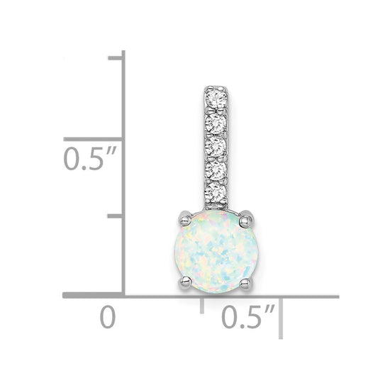 Round Gemstone & Diamond Pendants