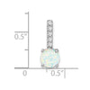 Round Gemstone & Diamond Pendants