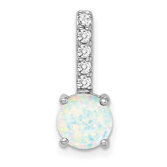 Round Gemstone & Diamond Pendants