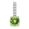 Round Gemstone & Diamond Pendants