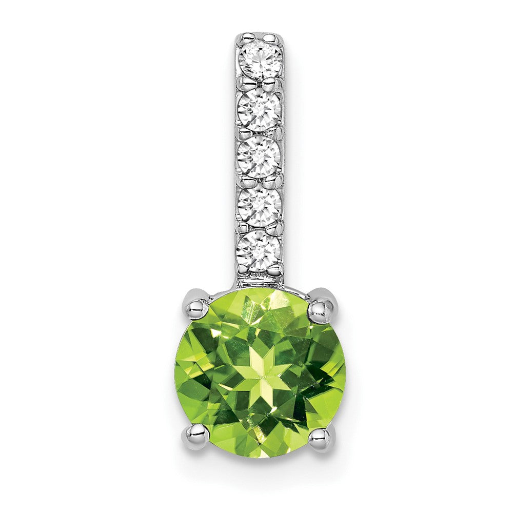 Round Gemstone & Diamond Pendants