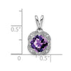 Cushion Gemstone & Diamond Pendants