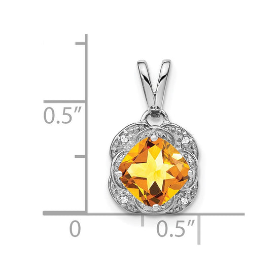 Cushion Gemstone & Diamond Pendants