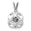 Cushion Gemstone & Diamond Pendants
