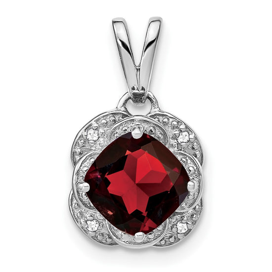 Cushion Gemstone & Diamond Pendants