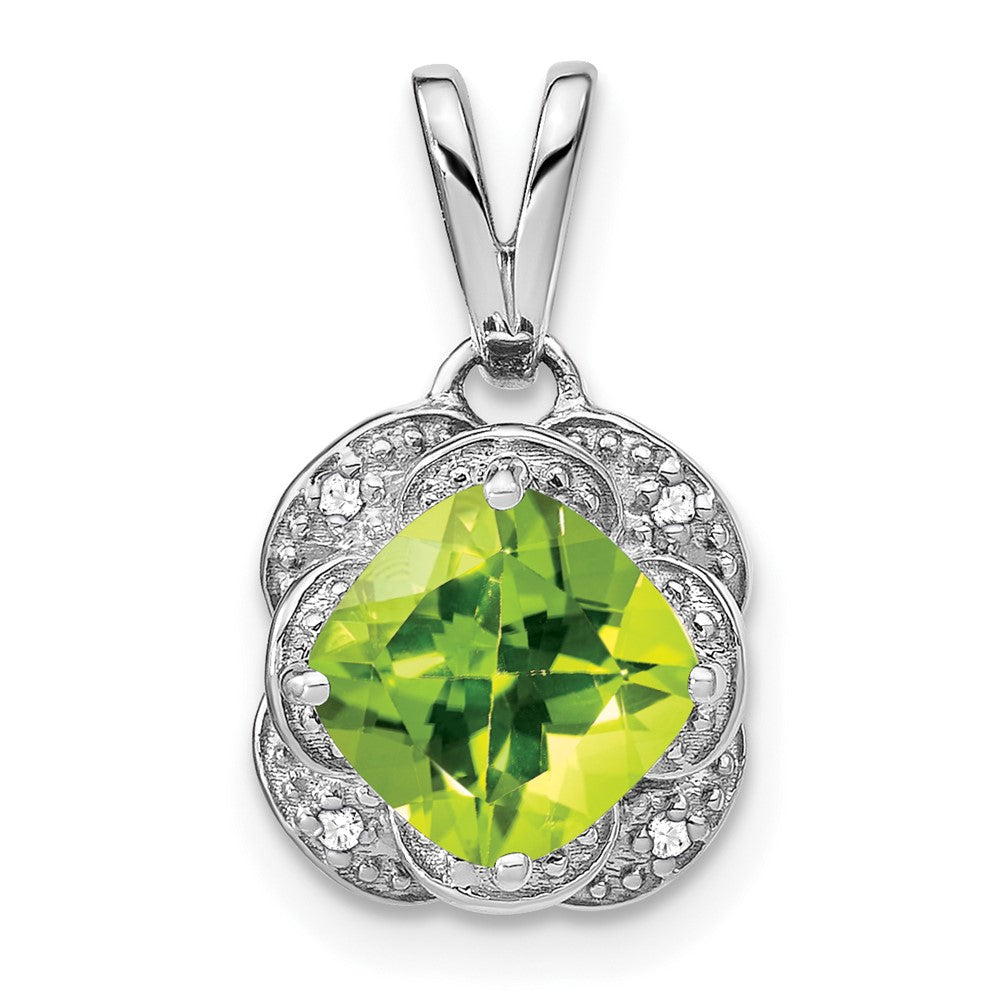 Cushion Gemstone & Diamond Pendants
