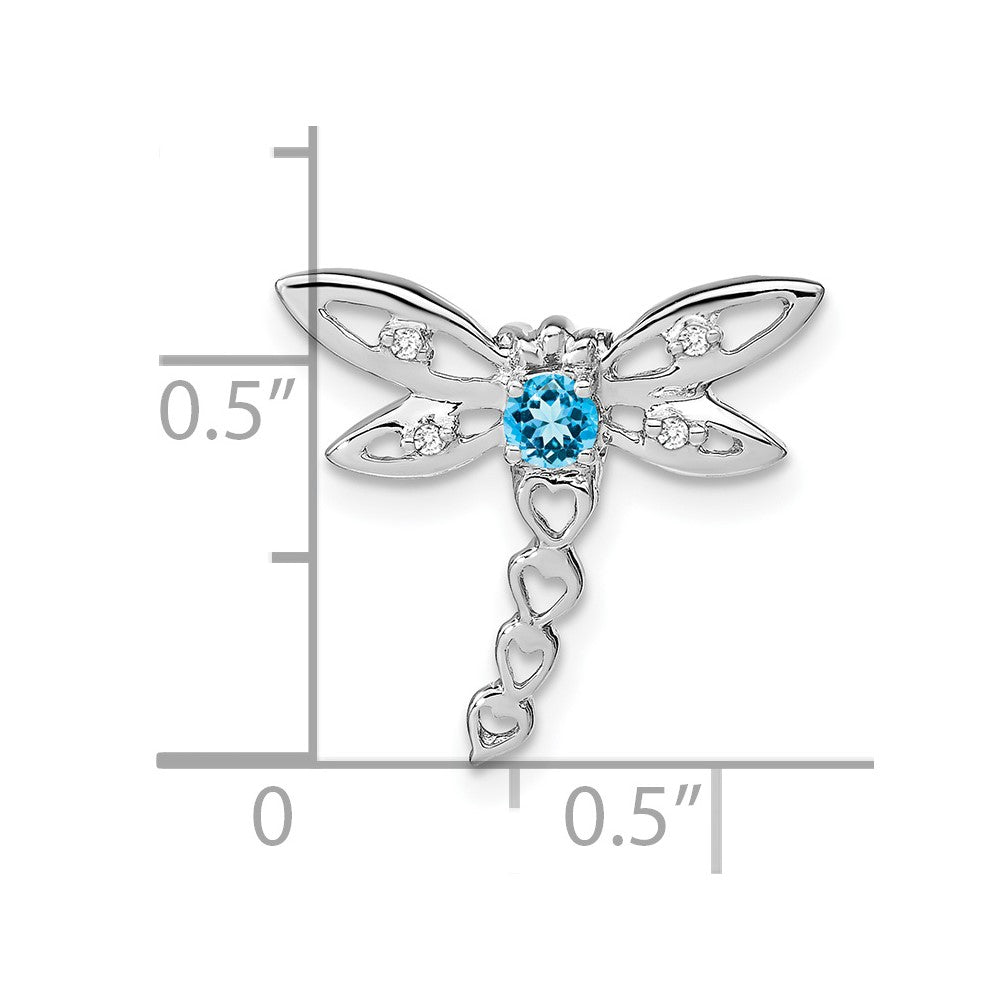 Gemstone & Diamond Dragonfly Chain Slides
