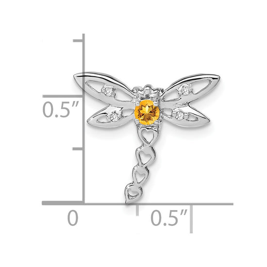Gemstone & Diamond Dragonfly Chain Slides
