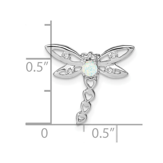 Gemstone & Diamond Dragonfly Chain Slides