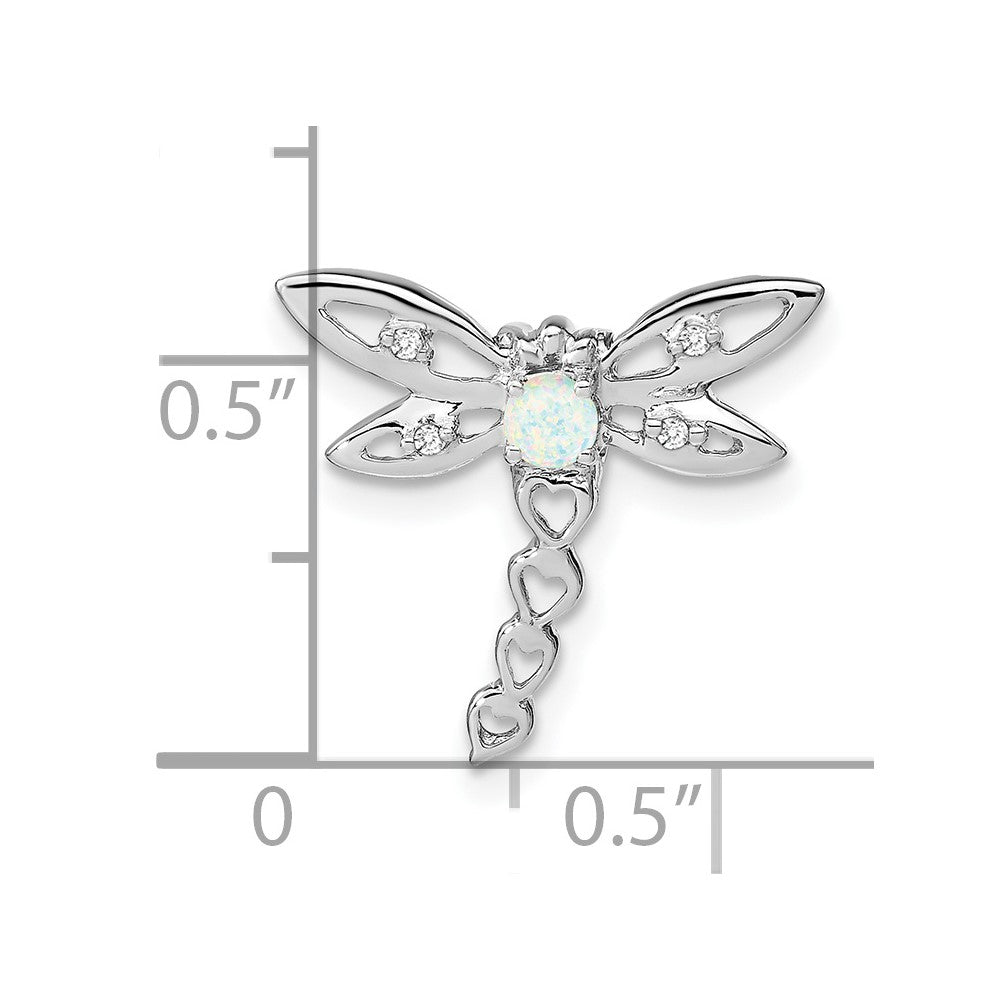 Gemstone & Diamond Dragonfly Chain Slides