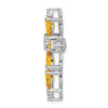Pear Gemstone & Diamond Cross Chain Slides