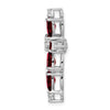 Pear Gemstone & Diamond Cross Chain Slides