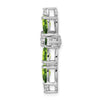 Pear Gemstone & Diamond Cross Chain Slides