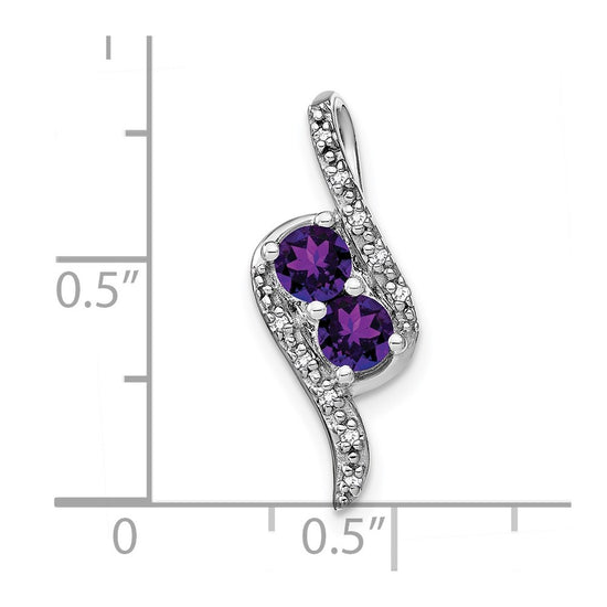 Round Gemstone & Diamond Pendants