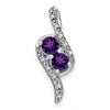 Round Gemstone & Diamond Pendants