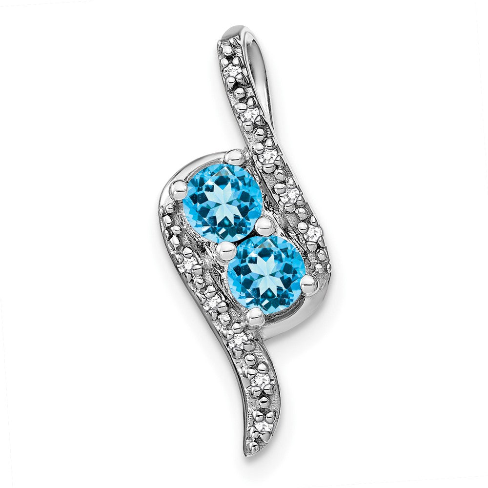 Round Gemstone & Diamond Pendants