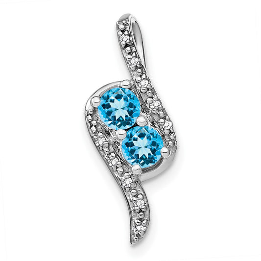 Round Gemstone & Diamond Pendants