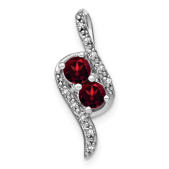 Round Gemstone & Diamond Pendants