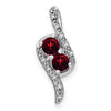 Round Gemstone & Diamond Pendants