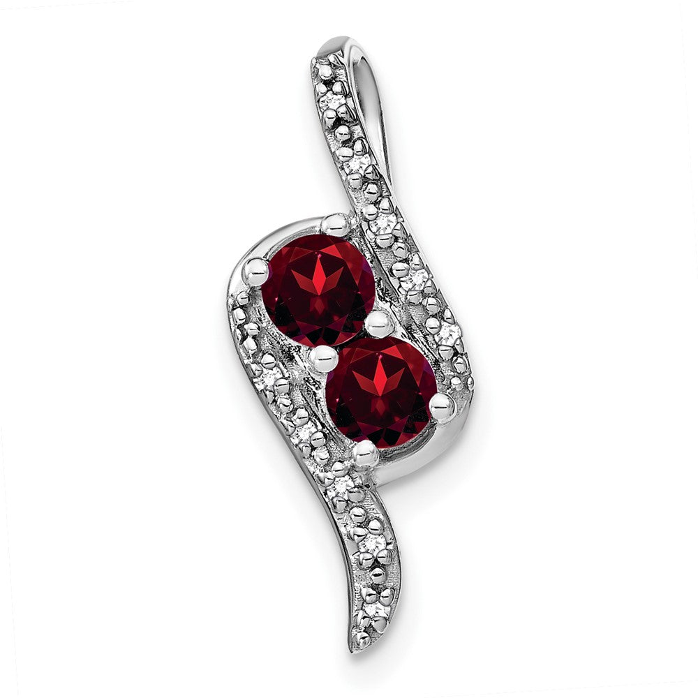 Round Gemstone & Diamond Pendants