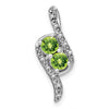 Round Gemstone & Diamond Pendants