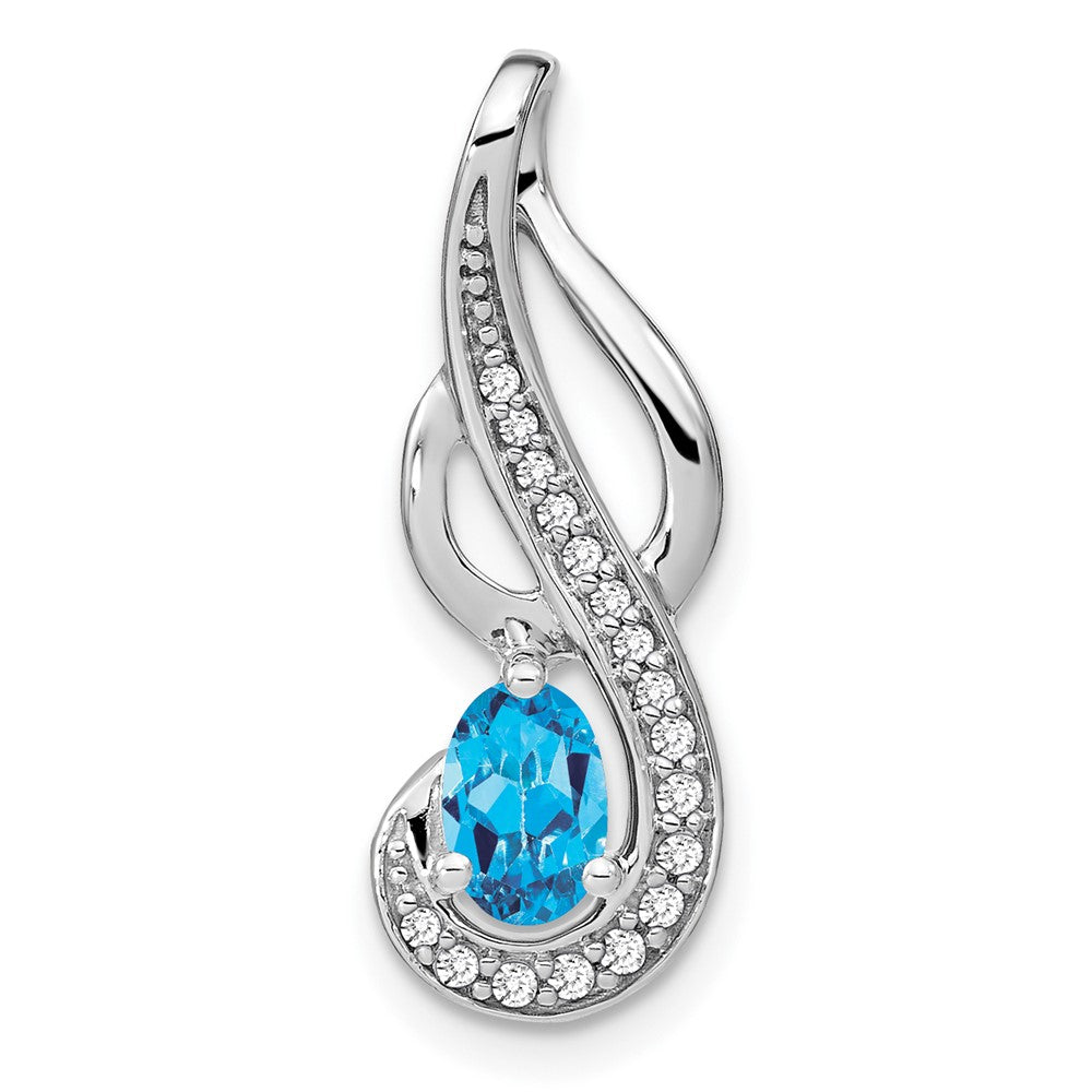 Oval Gemstone & Diamond Pendants