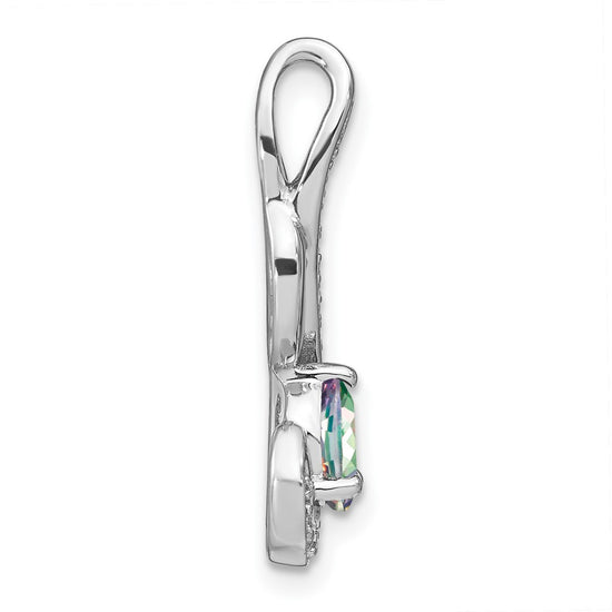 Oval Gemstone & Diamond Pendants