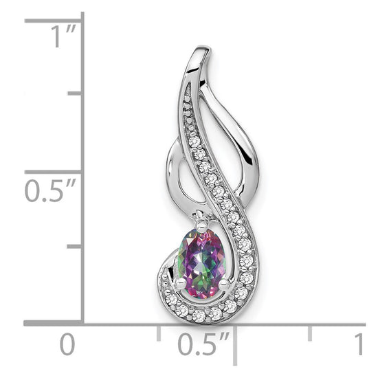 Oval Gemstone & Diamond Pendants
