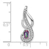 Oval Gemstone & Diamond Pendants