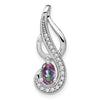 Oval Gemstone & Diamond Pendants
