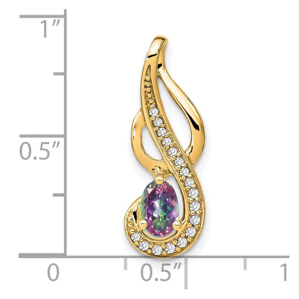 Oval Gemstone & Diamond Pendants