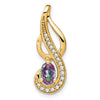 Oval Gemstone & Diamond Pendants