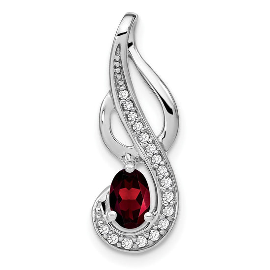 Oval Gemstone & Diamond Pendants