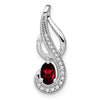 Oval Gemstone & Diamond Pendants