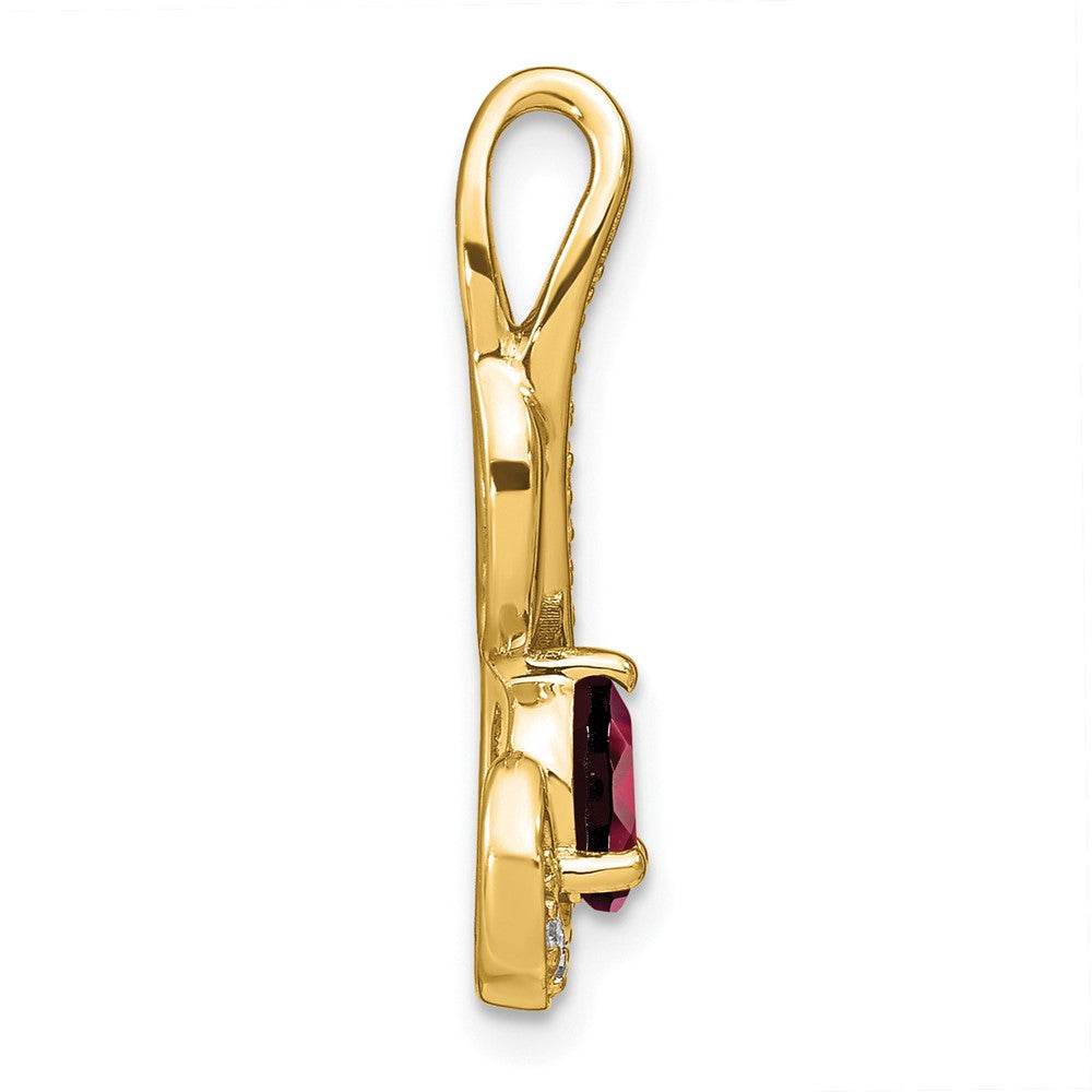 Oval Gemstone & Diamond Pendants