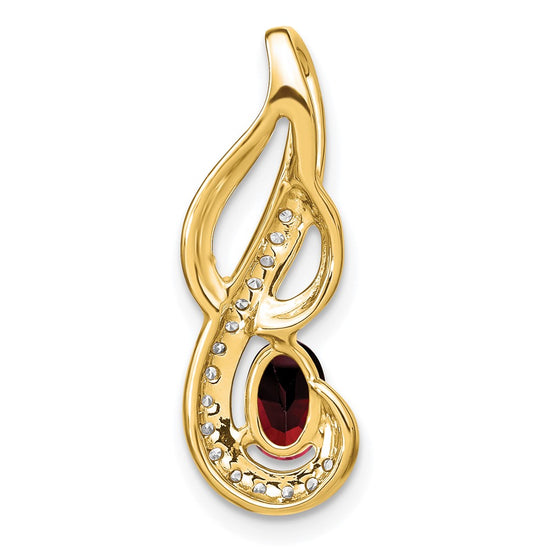 Oval Gemstone & Diamond Pendants
